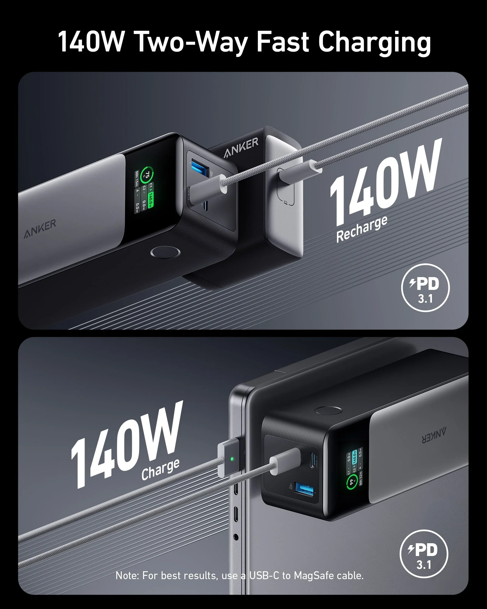 Anker Prime Charger (100W, 3 Ports, GaN) and Anker 737 Power Bank (PowerCore 24K) - Image 7