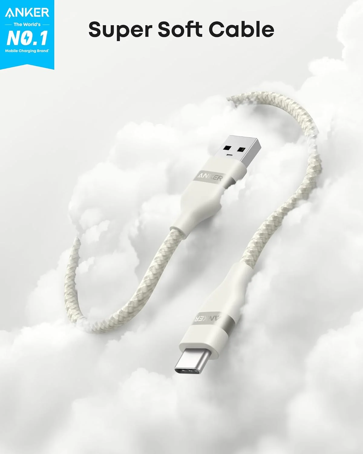 Anker USB-A to USB-C Cable (3 ft, Upcycled-Braided, 2 Pack) - Image 16