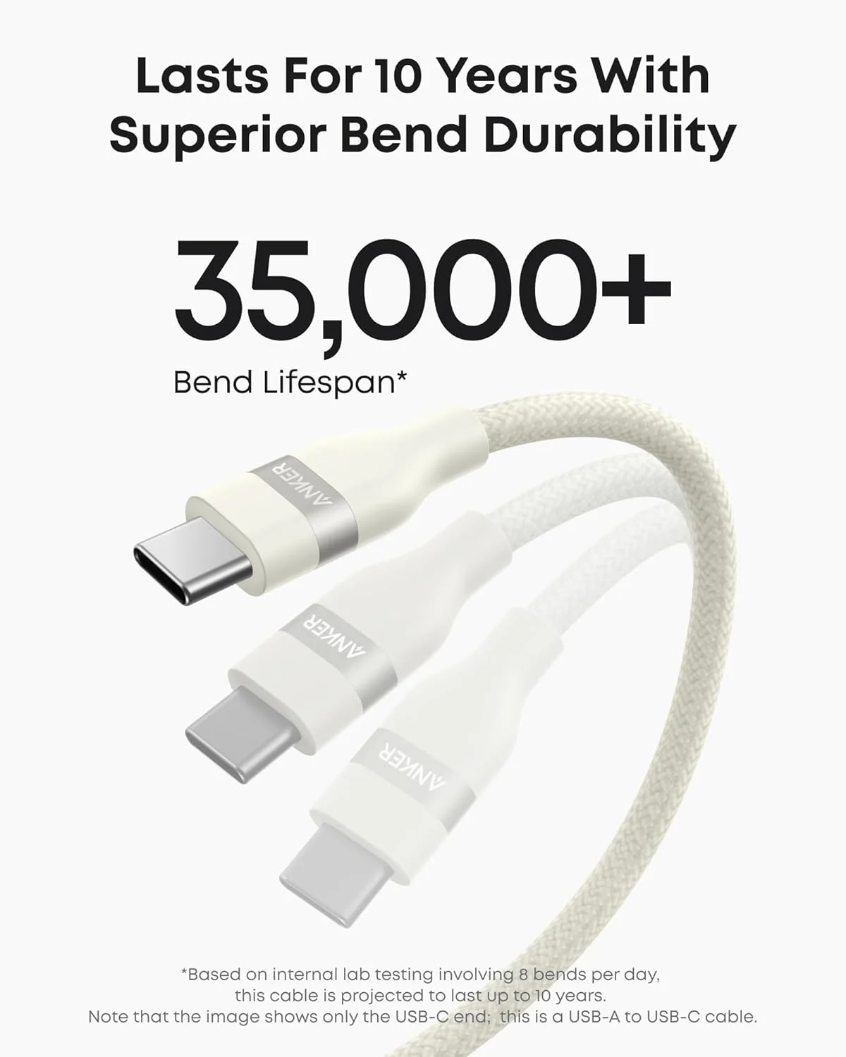 Anker USB-A to USB-C Cable (3 ft, Upcycled-Braided, 2 Pack) - Image 18