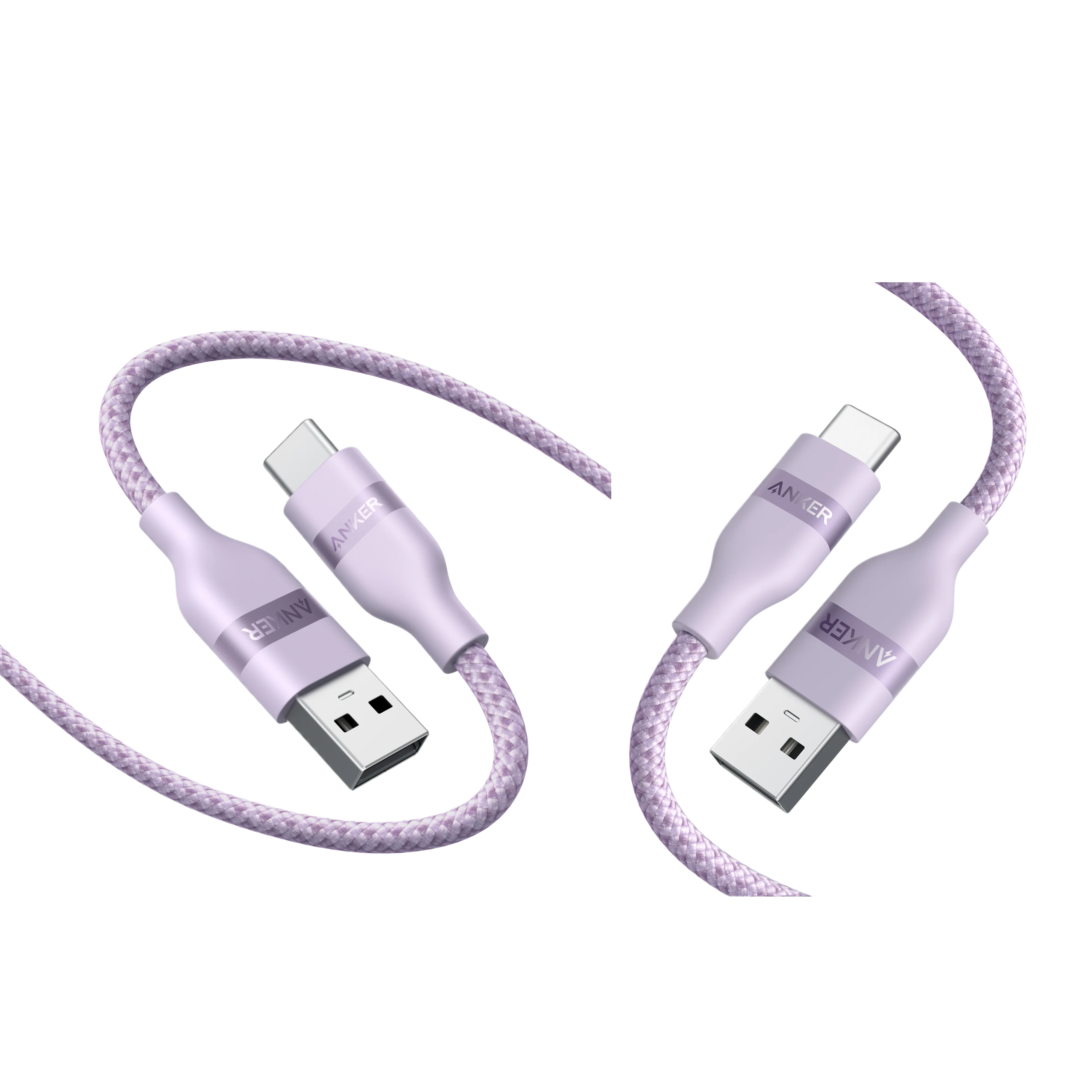 Anker USB-A to USB-C Cable (Upcycled-Braided, 2 Pack, Violet) - Image 15