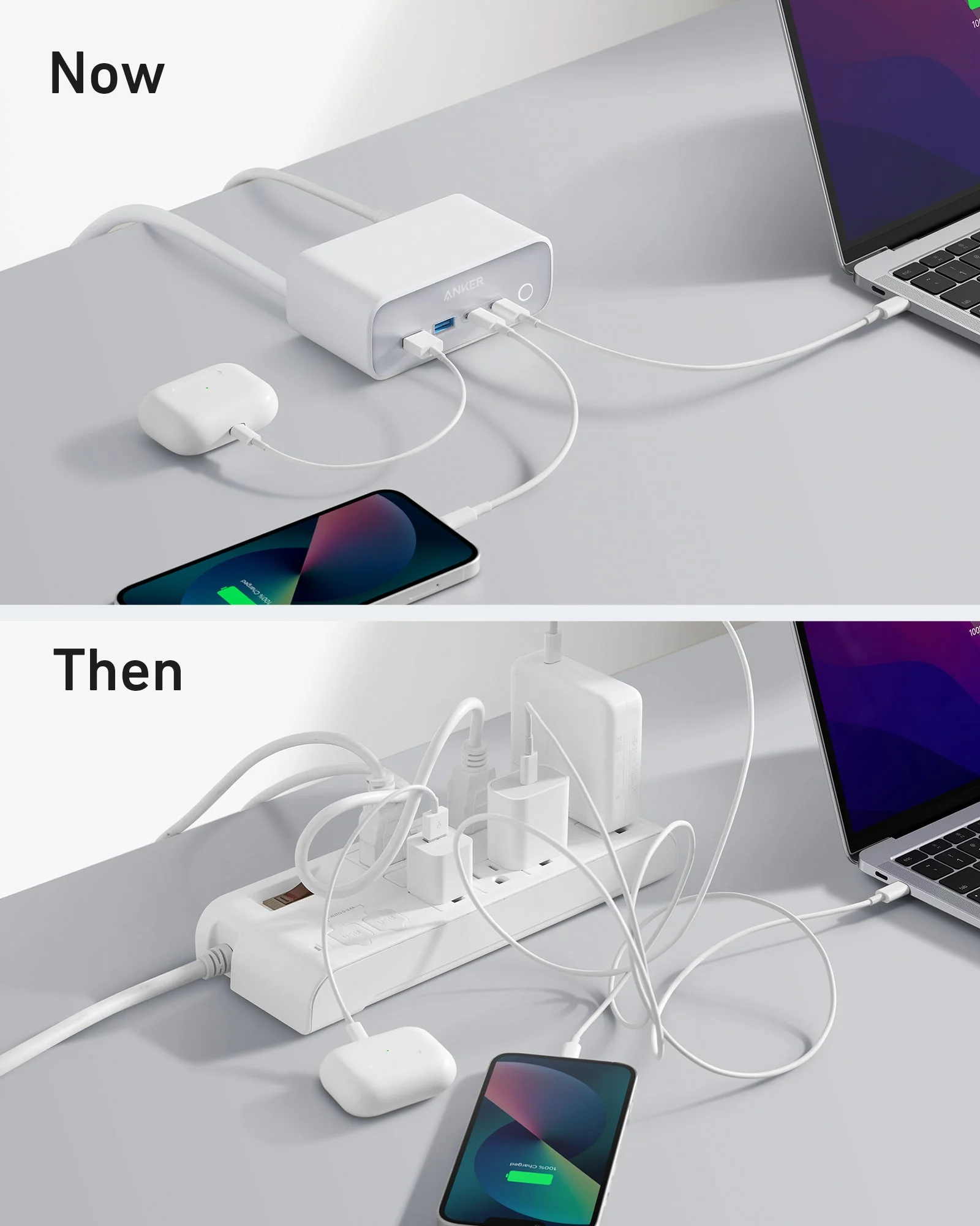 Anker 525 Charging Station and Anker USB-A to USB-C Cable (3 ft/6 ft, Upcycled-Braided) - Image 6