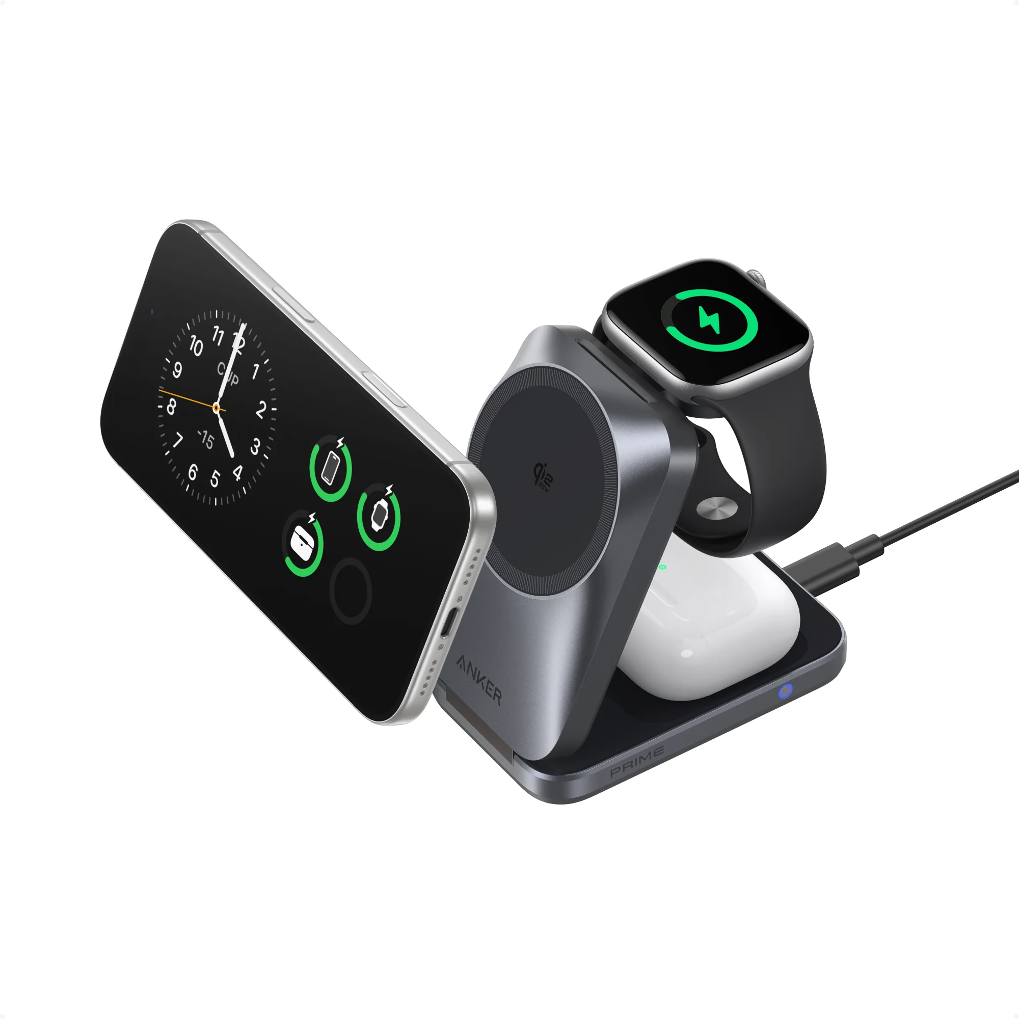 Anker Prime Wireless Charging Station (3-in-1, MagGo, AirCool, Foldable) - Image 2