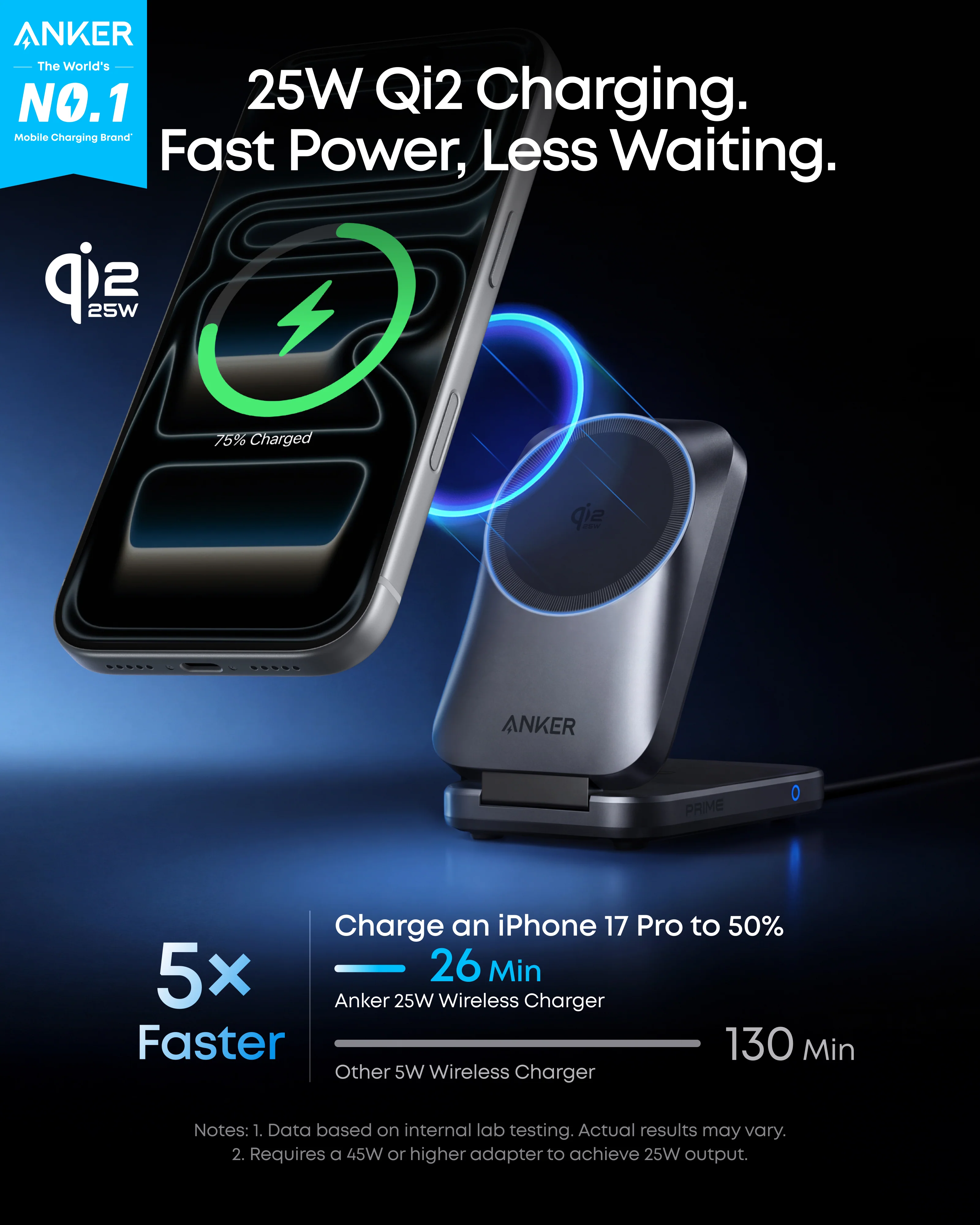 Anker Prime Wireless Charging Station (3-in-1, MagGo, AirCool, Foldable) and Anker Prime USB-C to USB-C Cable (240W, Upcycled-Braided) - Image 4
