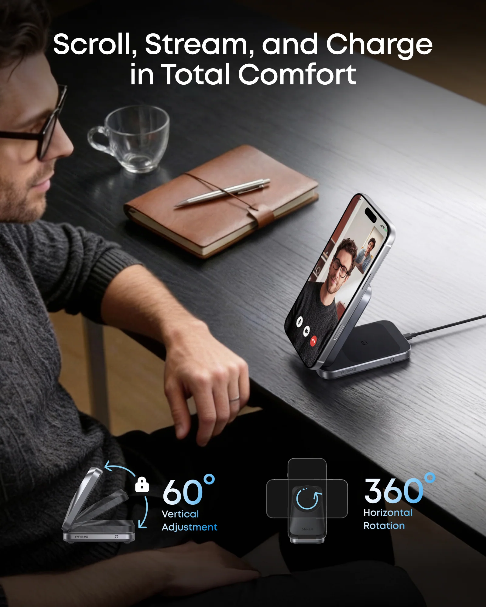 Anker Prime Wireless Charging Station (3-in-1, MagGo, AirCool, Foldable) - Image 6