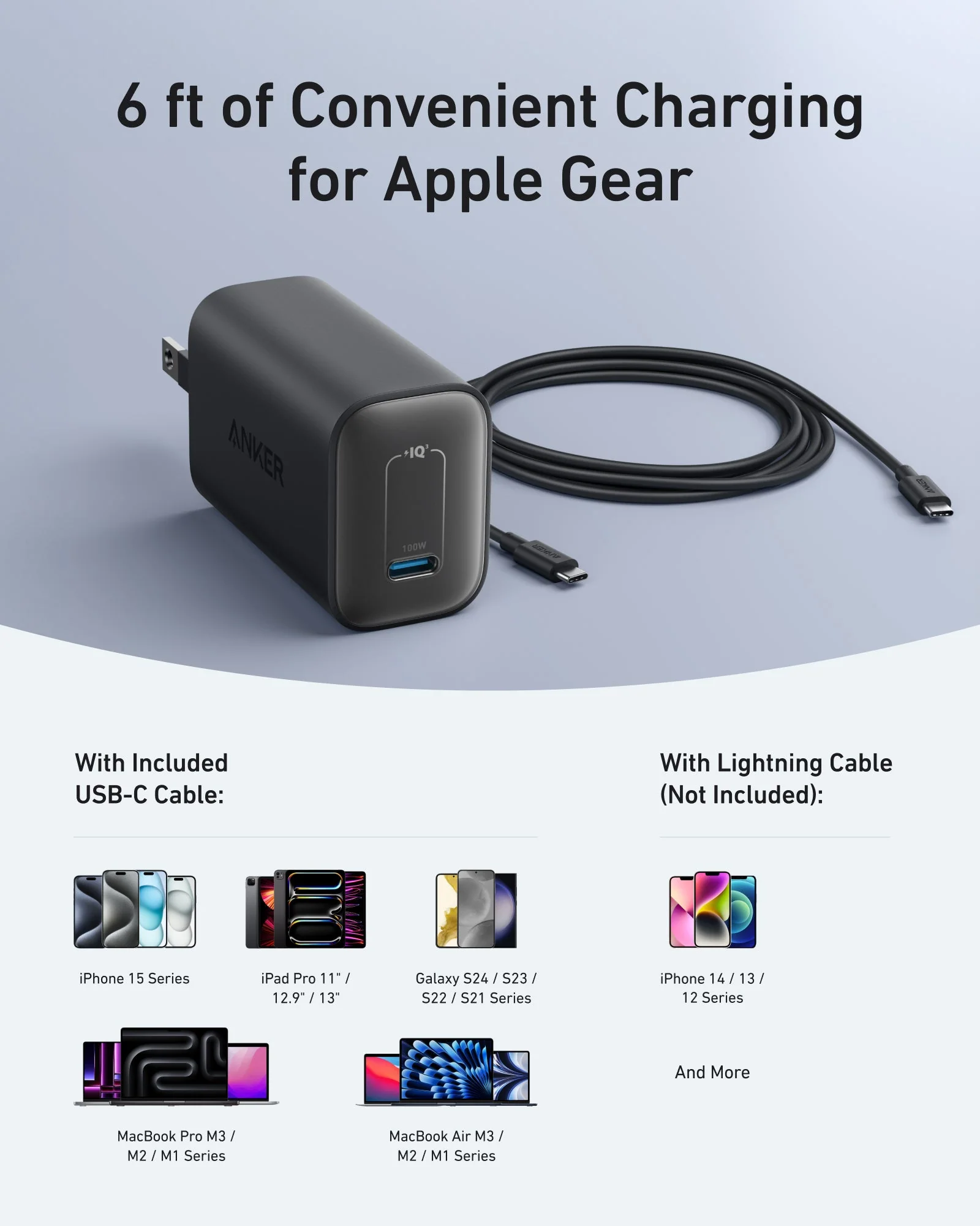 Anker Nano Charger (100W) with USB-C Cable (2-pack) - Image 12