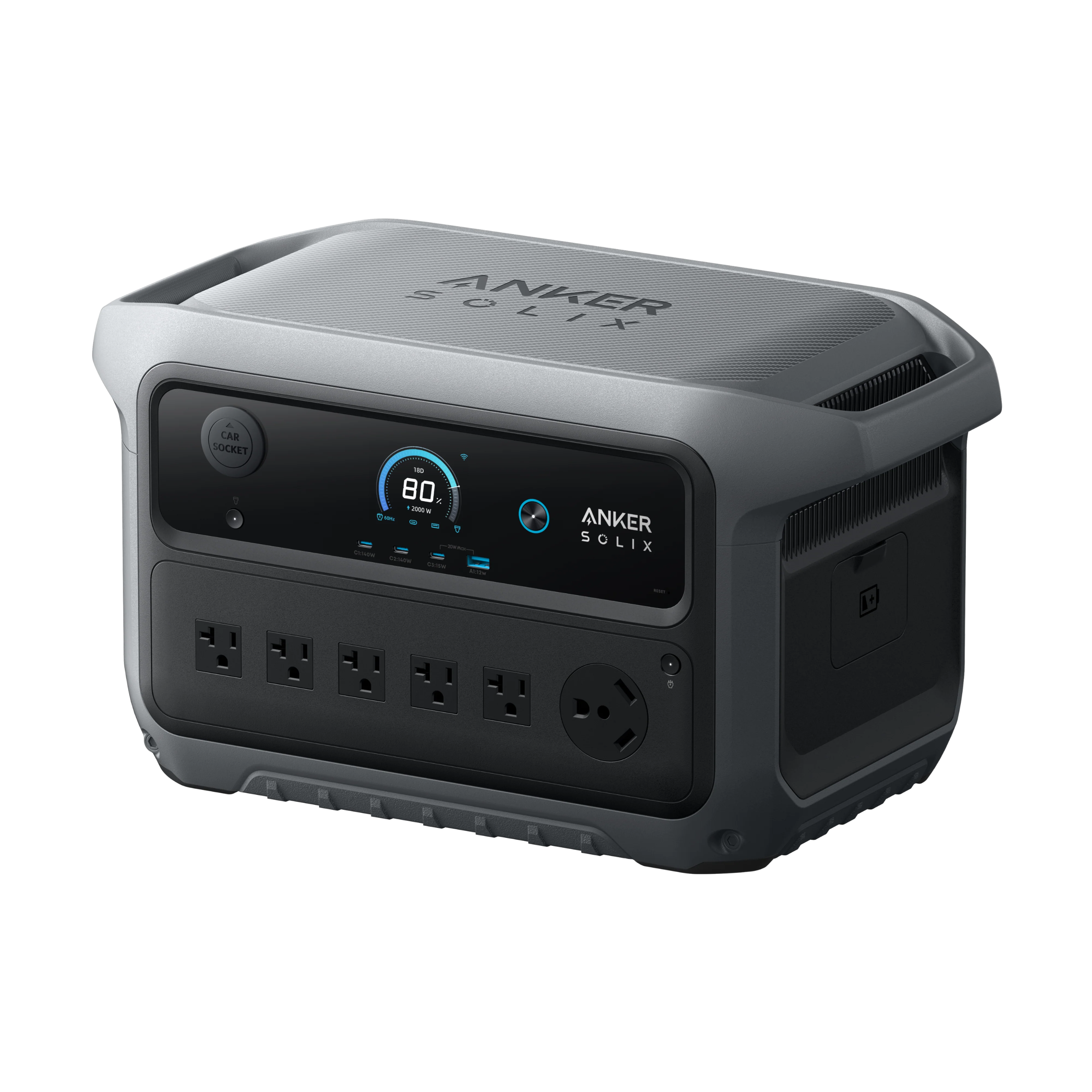 Anker SOLIX C2000 Gen 2 Portable Power Station - 2,048Wh | 2,400W