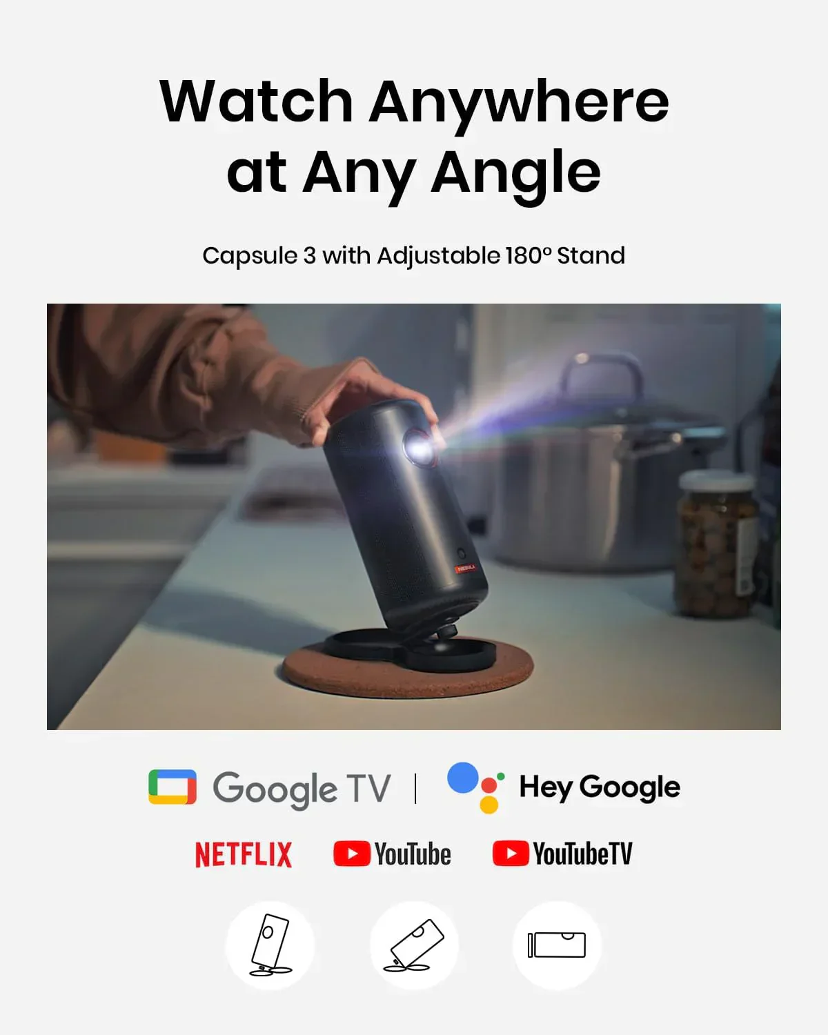 soundcore Nebula Capsule 3 | 1080p Mini Google TV Projector - Image 12
