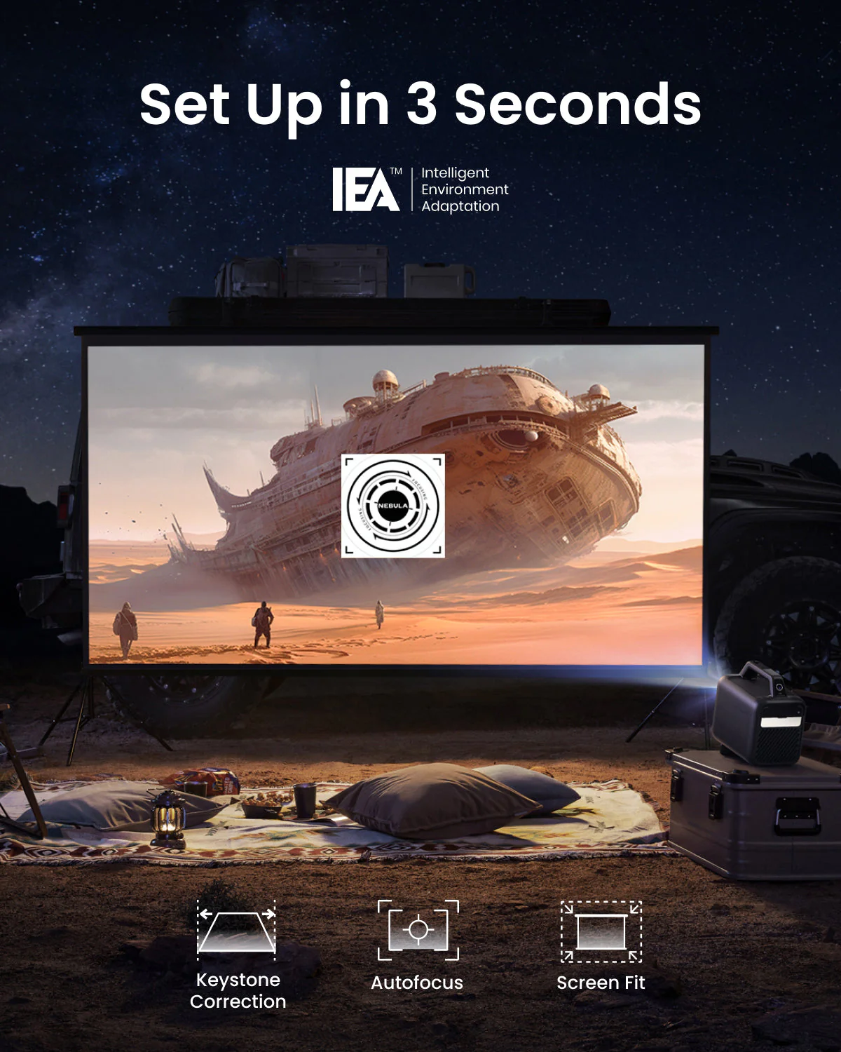 soundcore Nebula Mars 3 | Outdoor Projector with 5H Long Playtime - Image 6